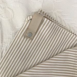 Cream and tan stripe vinyasa scarf